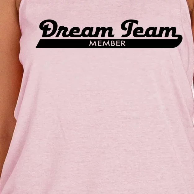 Dream Team Member Funny Gift Women's Knotted Racerback Tank