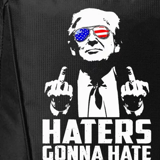 Donald Trump Middle Finger Funny Haters Gonna Hate President City Backpack