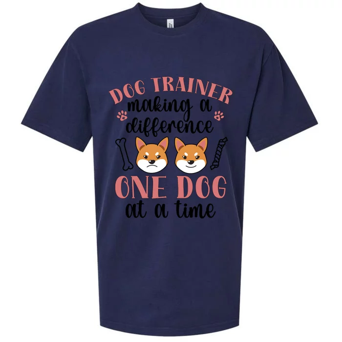 Dog Trainer Making A Difference Dog Training Gift Sueded Cloud Jersey T-Shirt