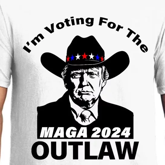 Donald Trump Maga IM Voting For The Outlaw 2024 President Pajama Set