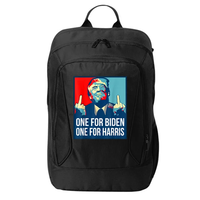 Donald Trump Middle Finger Biden Harris America Republican City Backpack