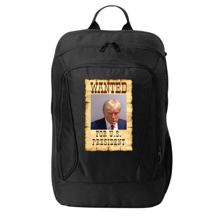 DONALD TRUMP MUG SHOT WANTED SIGN City Backpack