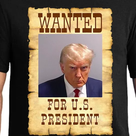 DONALD TRUMP MUG SHOT WANTED SIGN Pajama Set