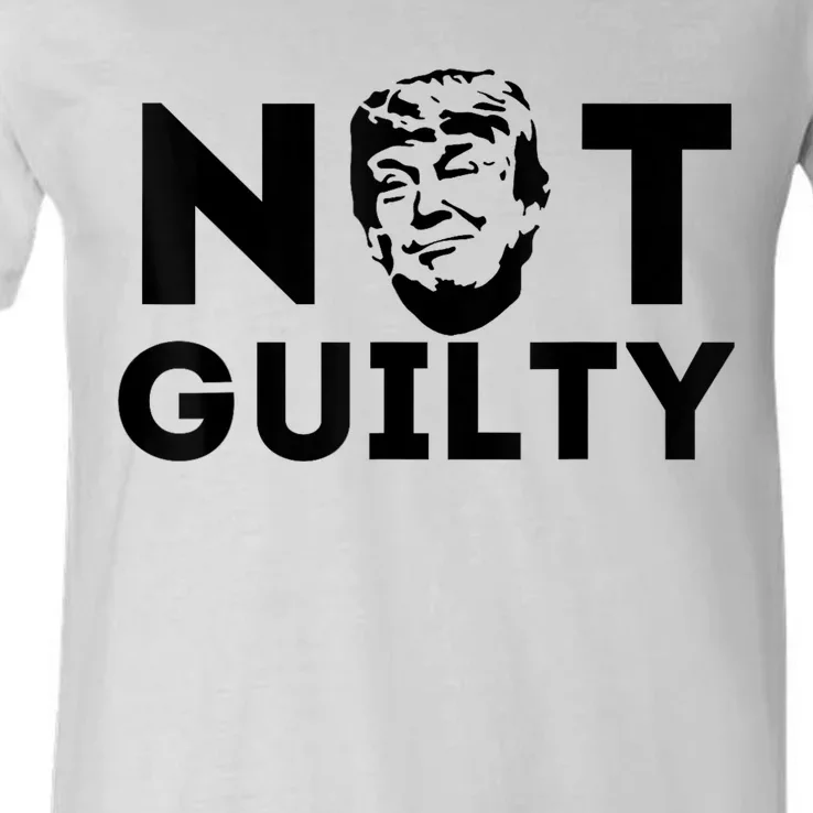 Donald Trump Mug Shot Not Guilty V-Neck T-Shirt