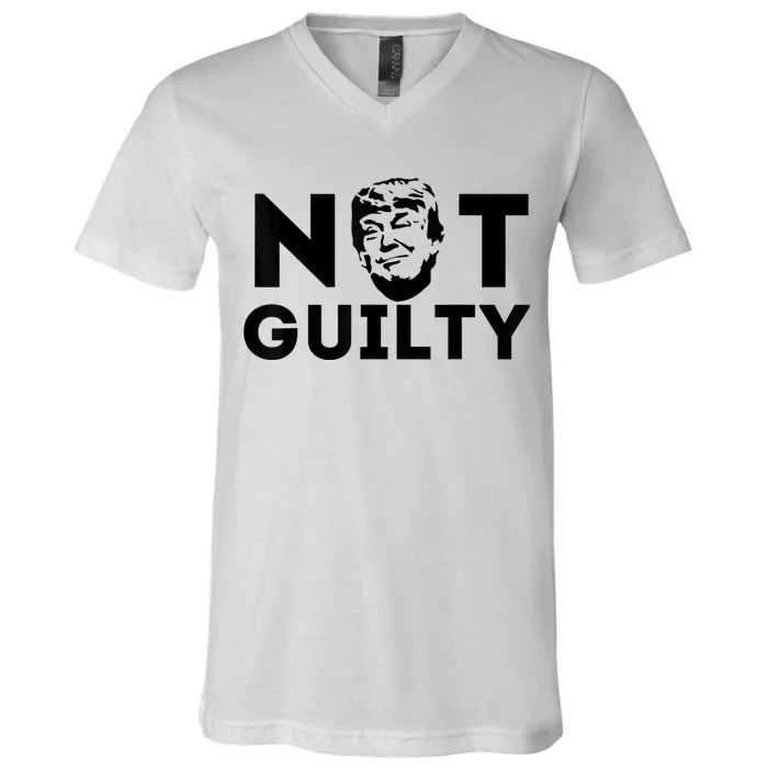 Donald Trump Mug Shot Not Guilty V-Neck T-Shirt