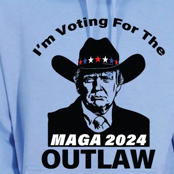 Donald Trump Maga Im Voting For The Outlaw 2024 President Unisex Surf Hoodie