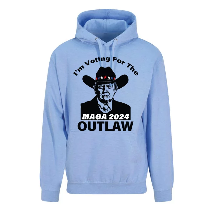 Donald Trump Maga Im Voting For The Outlaw 2024 President Unisex Surf Hoodie