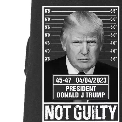 Donald Trump Mugshot Photo Not Guilty President 4547 Doggie 3-End Fleece Hoodie