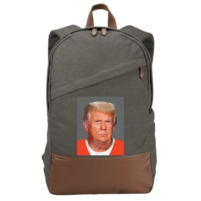 Donald Trump Mug Shot Cotton Canvas Backpack