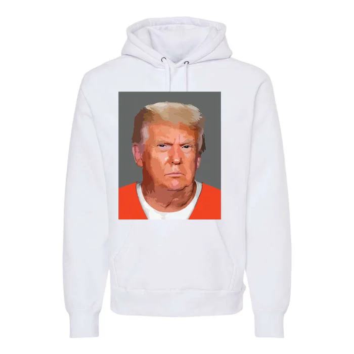 Donald Trump Mug Shot Premium Hoodie