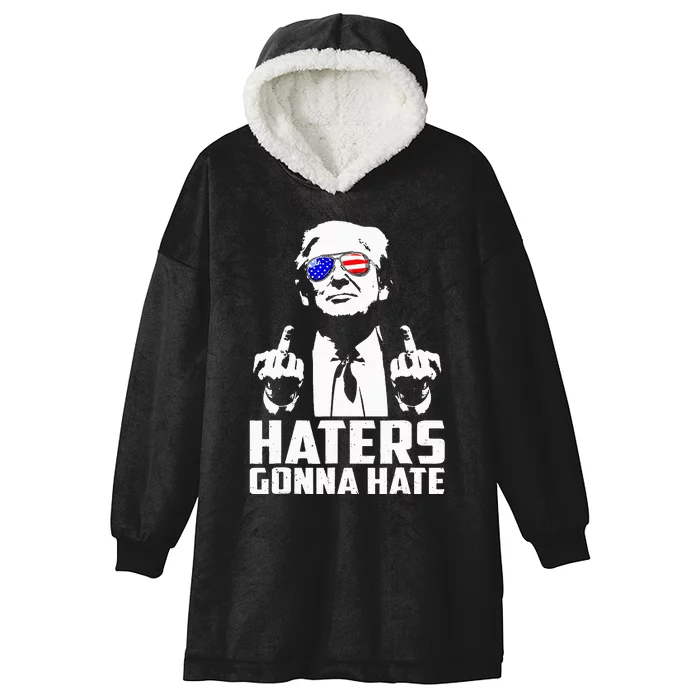 Donald Trump Middle Finger Hooded Wearable Blanket