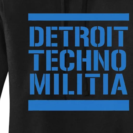 Detroit Techno Militia Blue Women's Pullover Hoodie