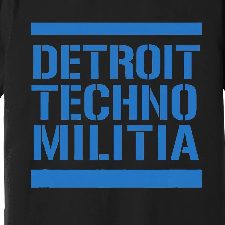 Detroit Techno Militia Blue Premium T-Shirt