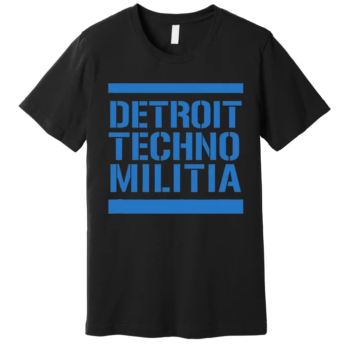 Detroit Techno Militia Blue Premium T-Shirt