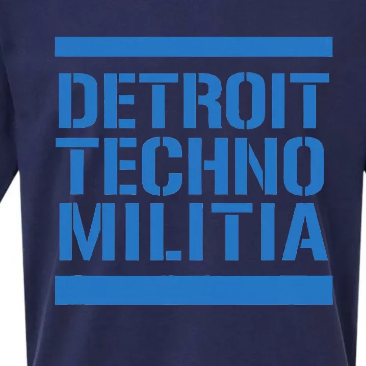 Detroit Techno Militia Blue Sueded Cloud Jersey T-Shirt