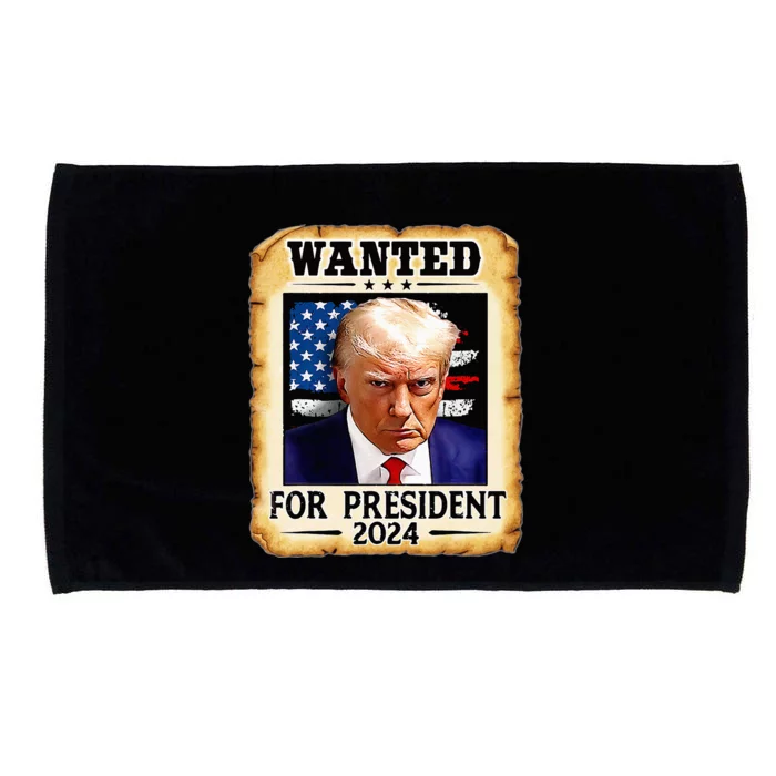 Donald Trump Mug Shot Wanted For U.S. President 2024 Microfiber Hand Towel