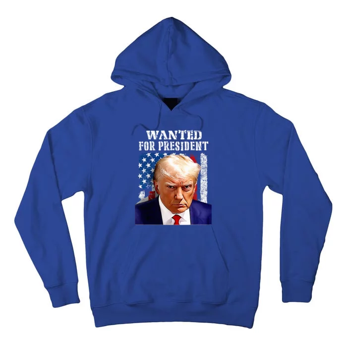 Donald Trump Mug Shot Wanted For U.S. President 2024 Tall Hoodie