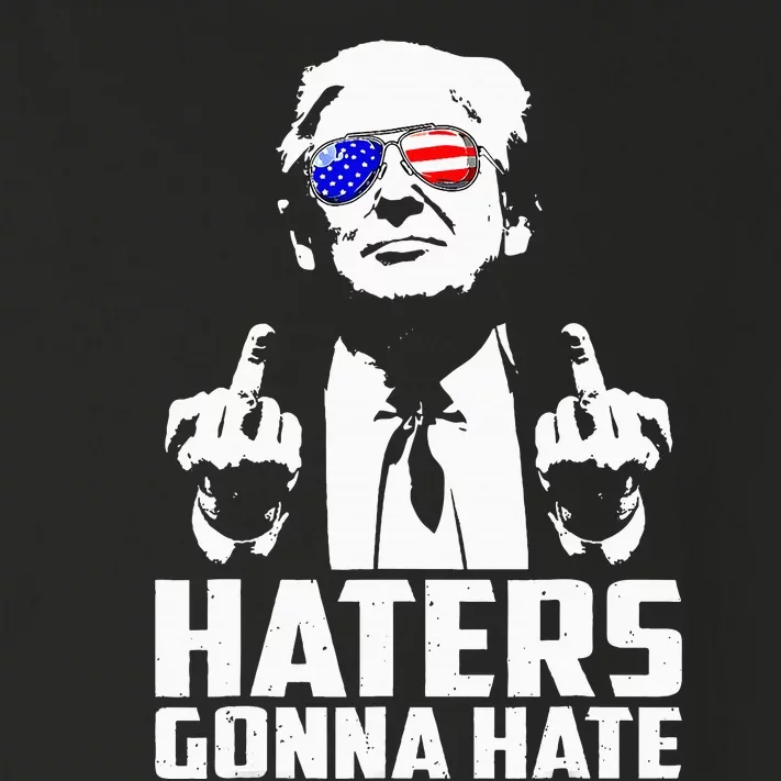 Donald Trump Middle Finger Funny Haters Gonna Hate President Toddler Long Sleeve Shirt