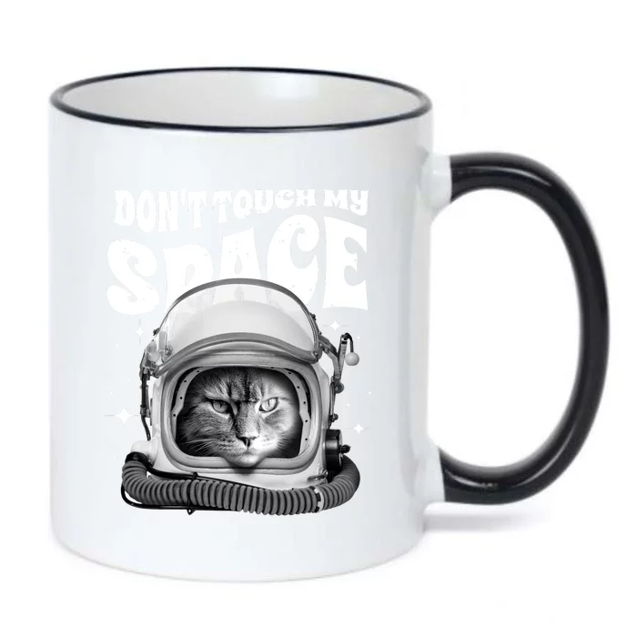 Don't Touch My Space Cat Black Color Changing Mug