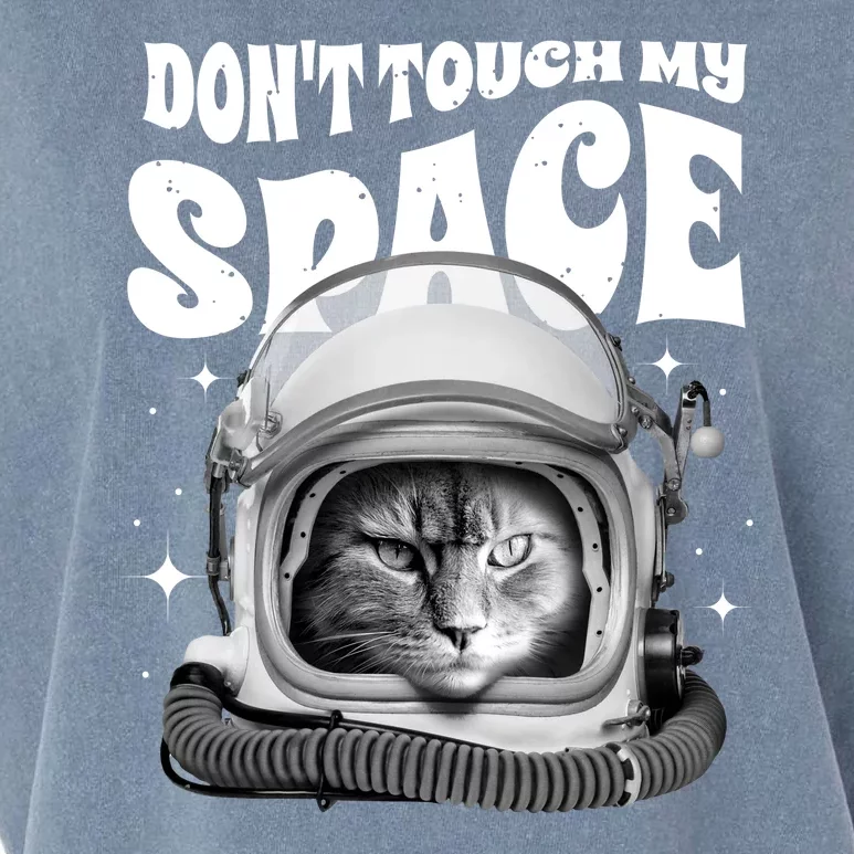 Don't Touch My Space Cat Garment-Dyed Women's Muscle Tee