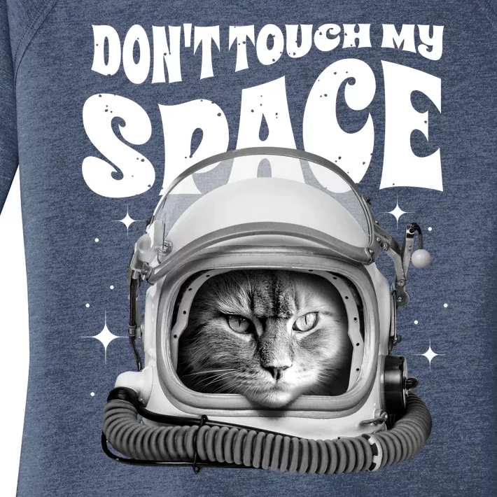 Don't Touch My Space Cat Women's Perfect Tri Tunic Long Sleeve Shirt