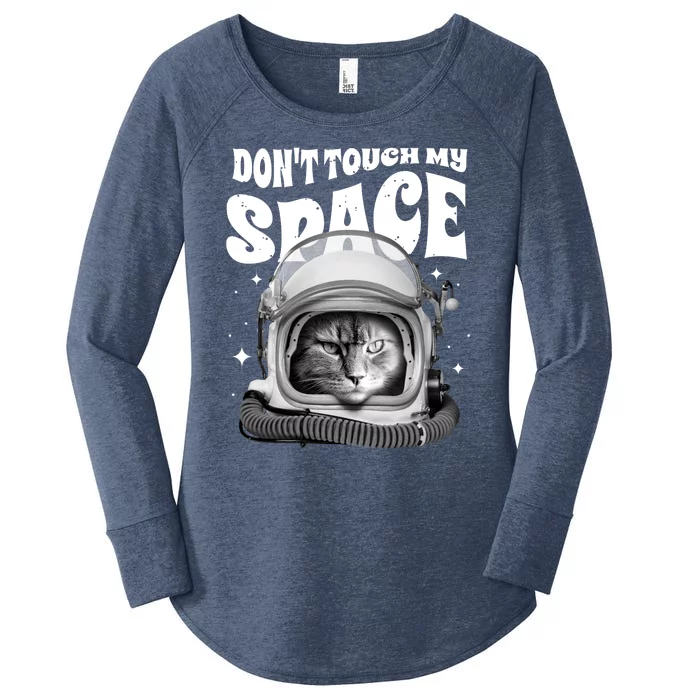 Don't Touch My Space Cat Women's Perfect Tri Tunic Long Sleeve Shirt