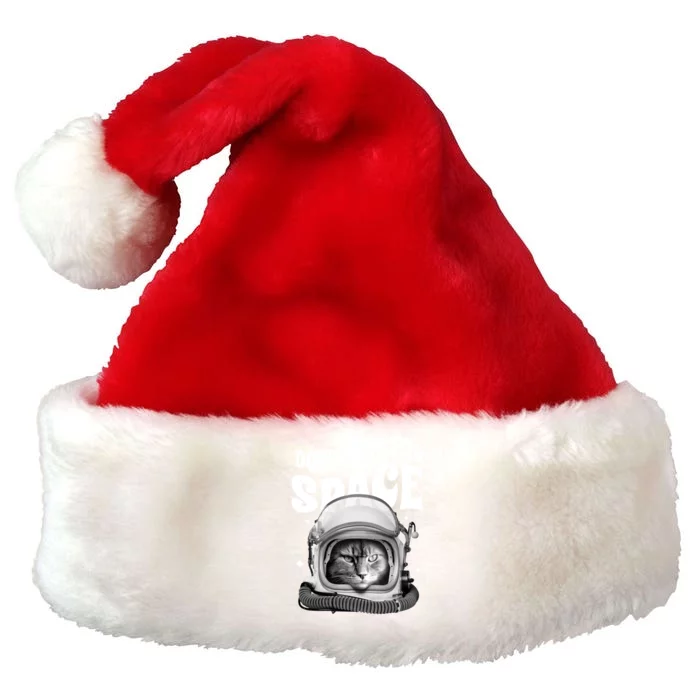 Don't Touch My Space Cat Premium Christmas Santa Hat