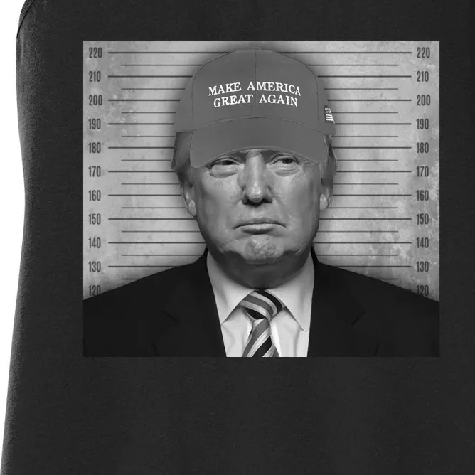 Donald Trump Mugshot Make America Great Again Women's Racerback Tank