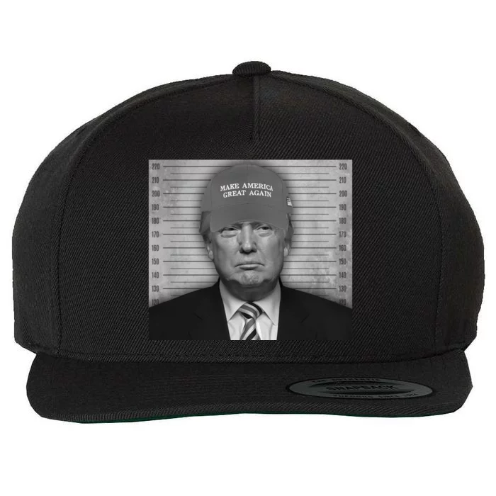 Donald Trump Mugshot Make America Great Again Wool Snapback Cap