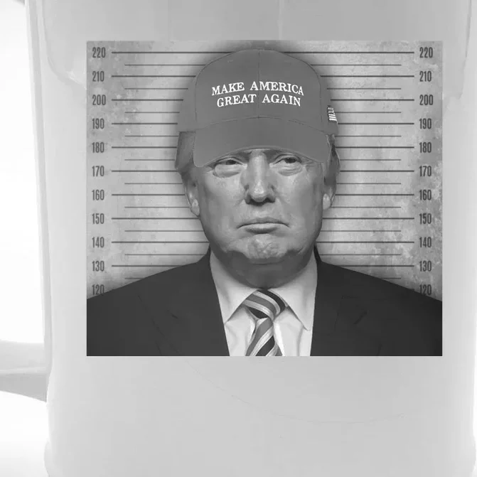 Donald Trump Mugshot Make America Great Again Front & Back Beer Stein