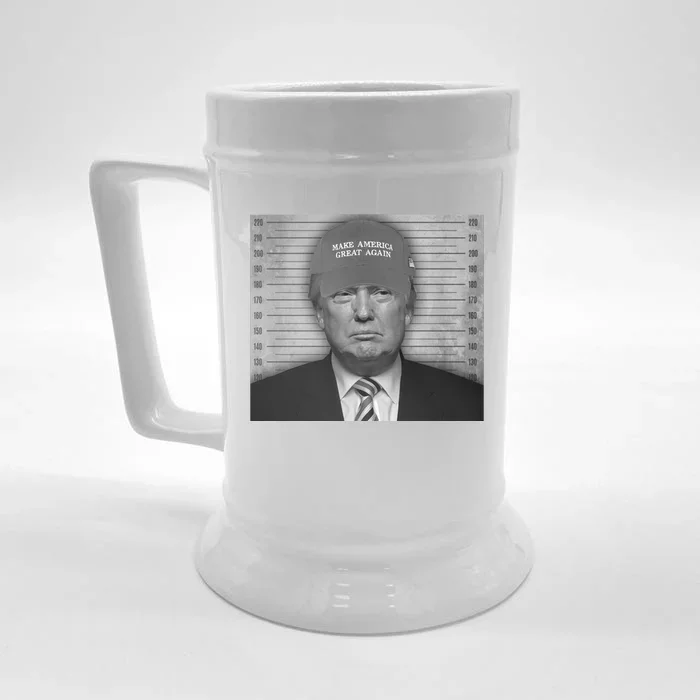 Donald Trump Mugshot Make America Great Again Front & Back Beer Stein