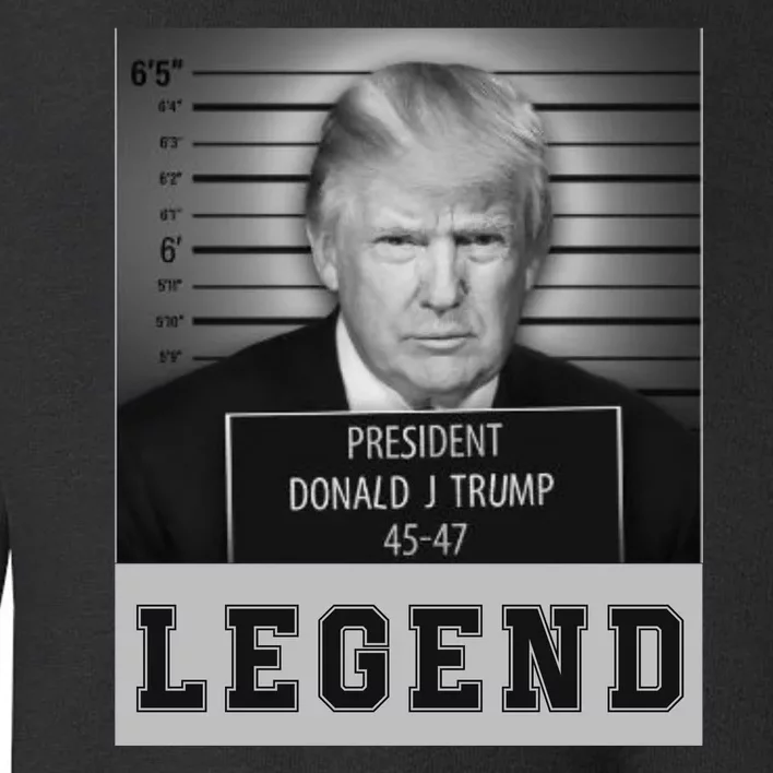 Donald Trump Mug Shot Legend Trump Mugshot 2024 Toddler Sweatshirt