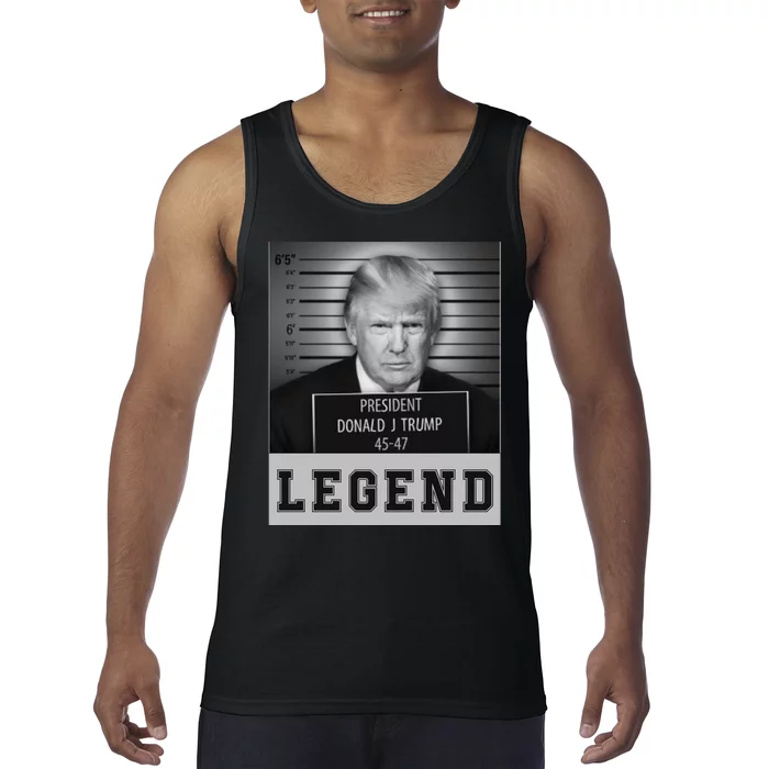 Donald Trump Mug Shot Legend Trump Mugshot 2024 Tank Top