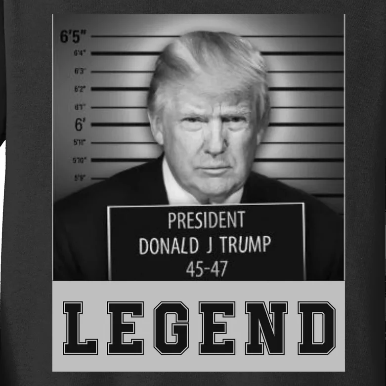 Donald Trump Mug Shot Legend Trump Mugshot 2024 Kids Long Sleeve Shirt