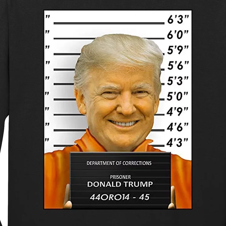 Donald Trump Mugshot Jail Prison Long Sleeve Shirt