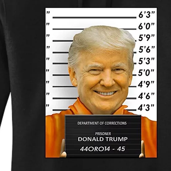 Donald Trump Mugshot Jail Prison Women's Pullover Hoodie