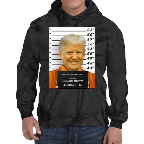Donald Trump Mug Shot Jail Prison Tie Dye Hoodie | TeeShirtPalace