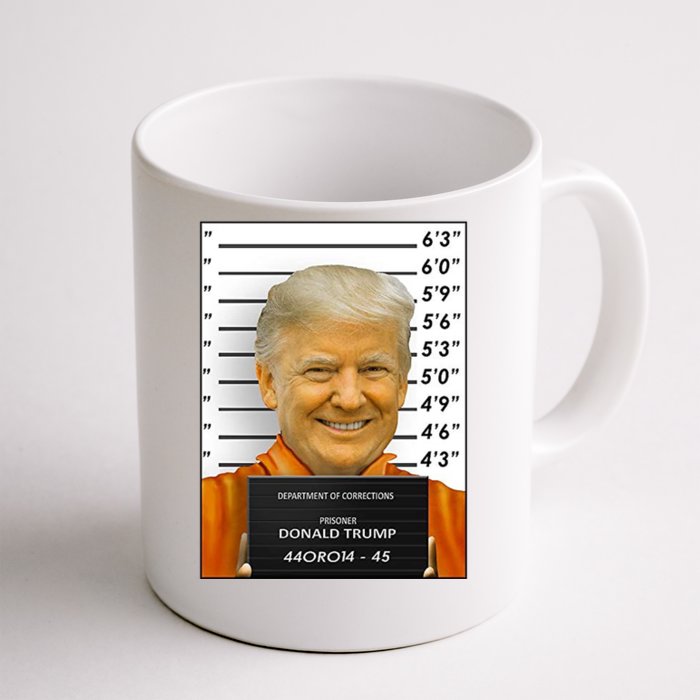 Donald Trump Mugshot Jail Prison Front & Back Coffee Mug