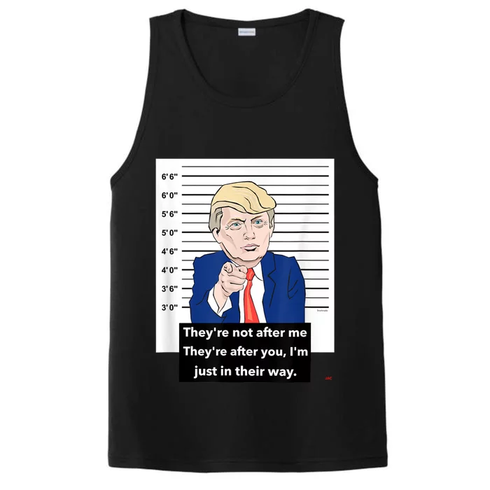 Donald Trump Mugshot Trending Design Support Trump Performance Tank