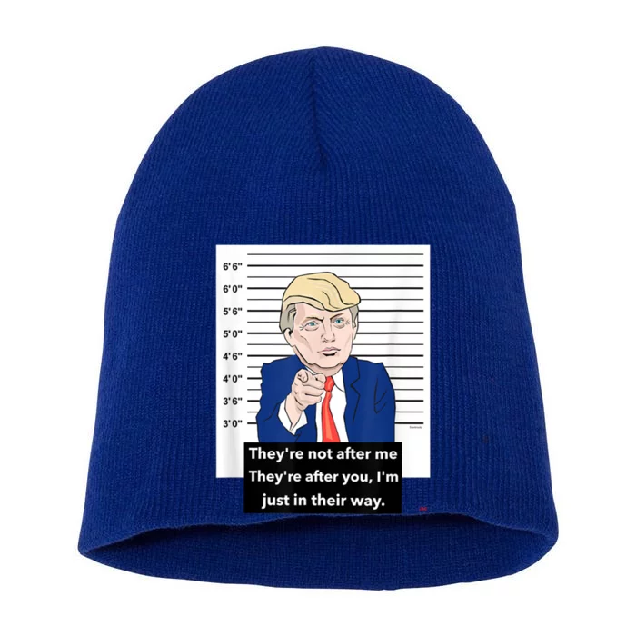 Donald Trump Mugshot Trending Design Support Trump Short Acrylic Beanie