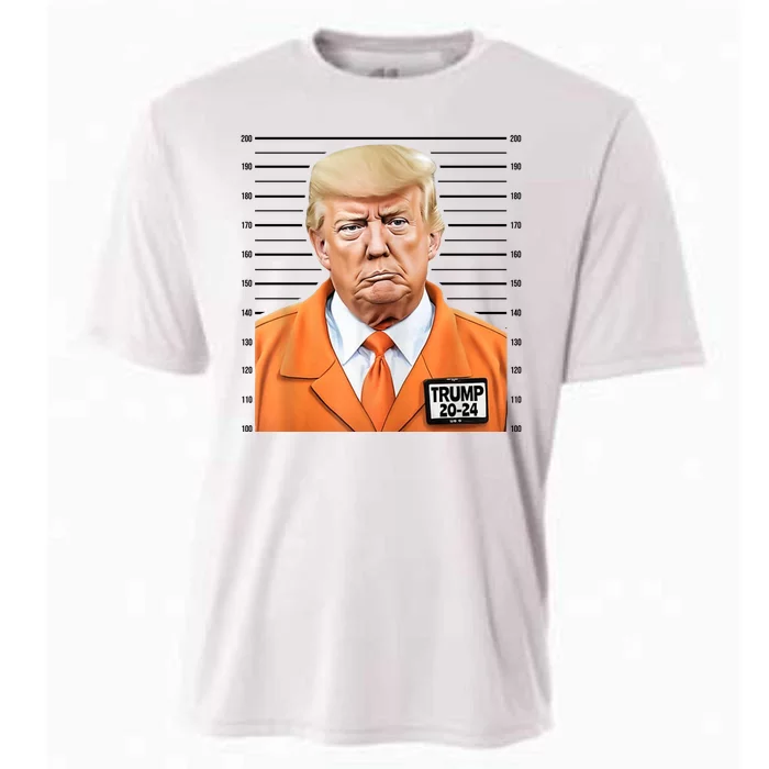 Donald Trump Mug Shot 2024 Orange Jail Suit Cooling Performance Crew T-Shirt