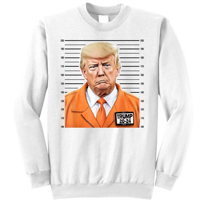 Donald Trump Mug Shot 2024 Orange Jail Suit Sweatshirt