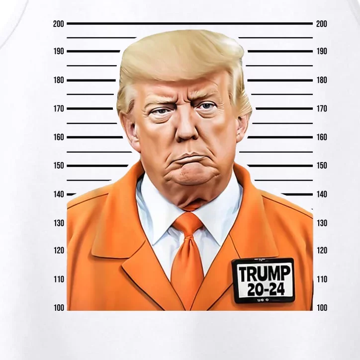 Donald Trump Mug Shot 2024 Orange Jail Suit Performance Tank