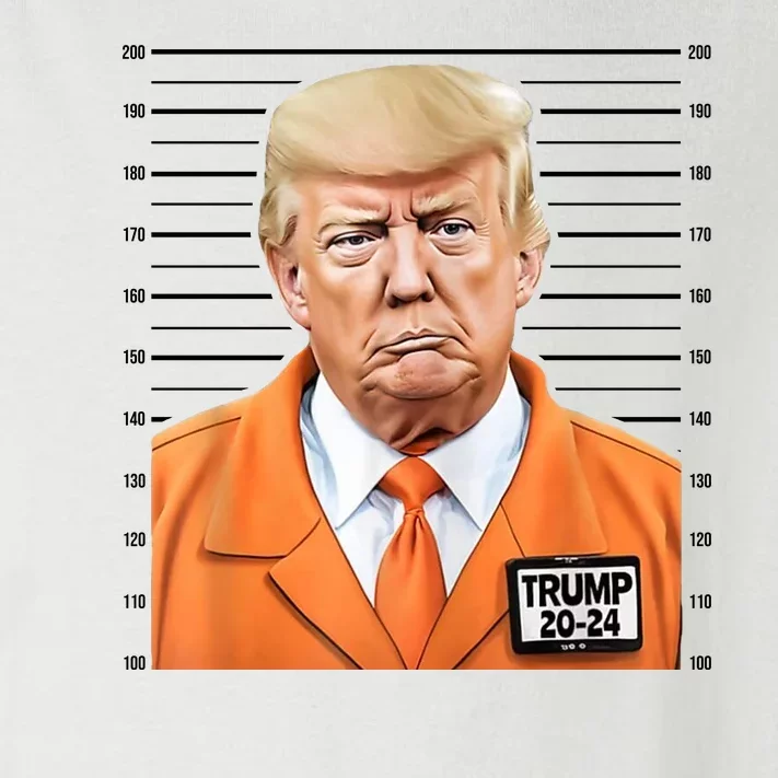 Donald Trump Mug Shot 2024 Orange Jail Suit Toddler Long Sleeve Shirt