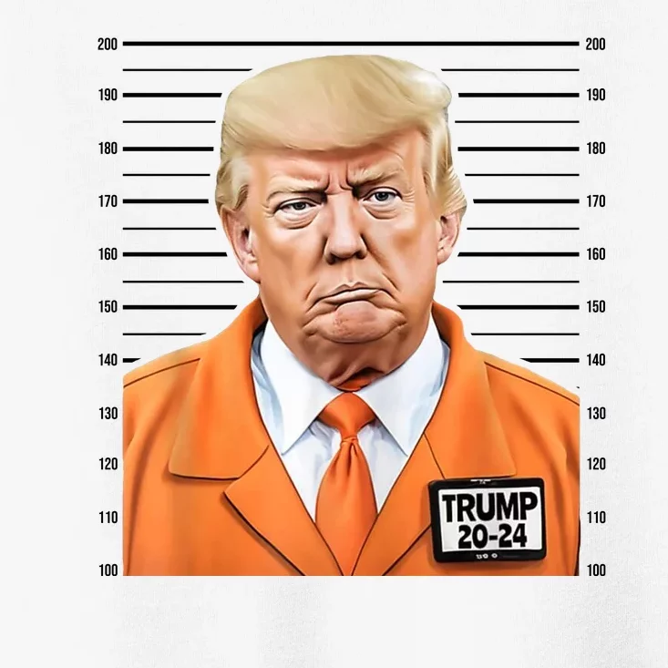 Donald Trump Mug Shot 2024 Orange Jail Suit Toddler T-Shirt