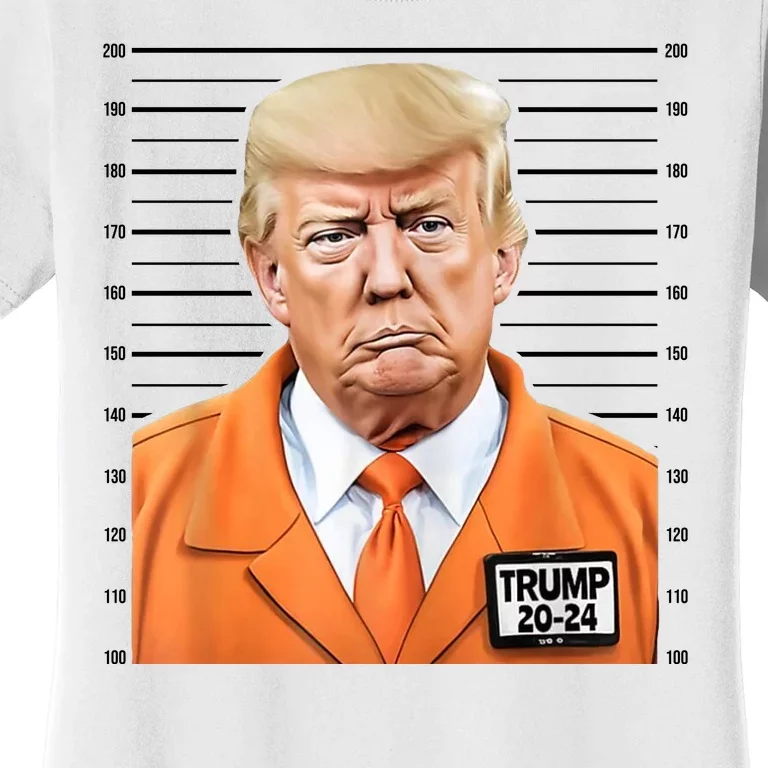 Donald Trump Mug Shot 2024 Orange Jail Suit Women's T-Shirt