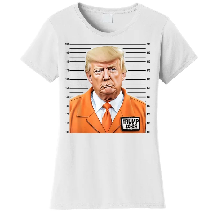 Donald Trump Mug Shot 2024 Orange Jail Suit Women's T-Shirt