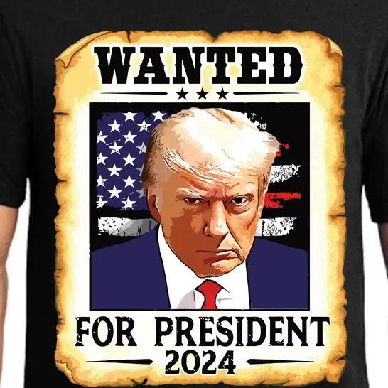 Donald Trump Mug Shot Wanted For Us President 2024 Pajama Set