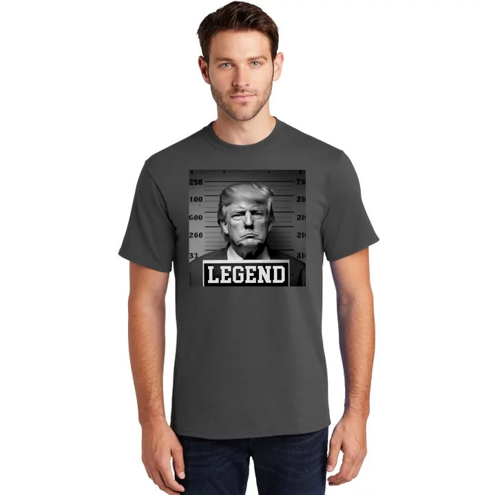 Donald Trump Mugshot Legend Tall T-Shirt