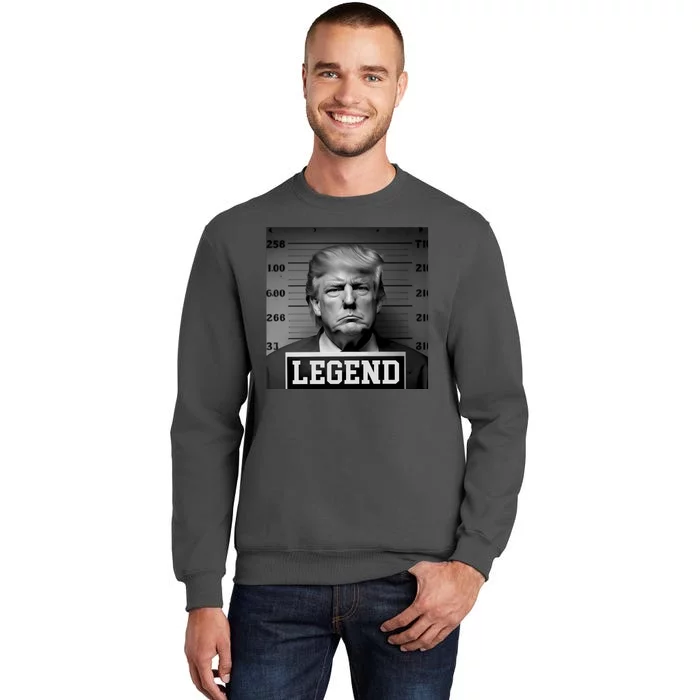 Donald Trump Mugshot Legend Tall Sweatshirt